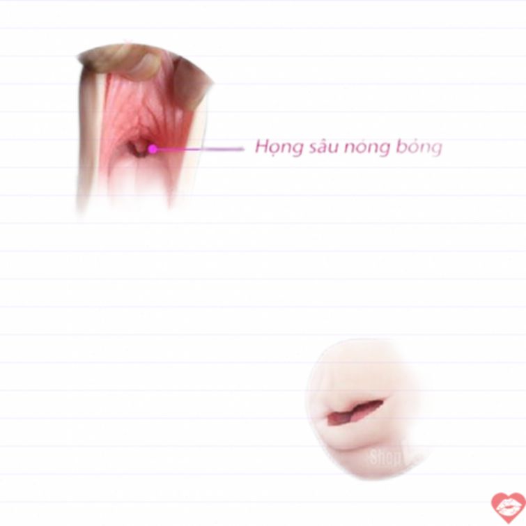 Dụng cụ thủ dâm nam hình miệng silicone mềm mại 