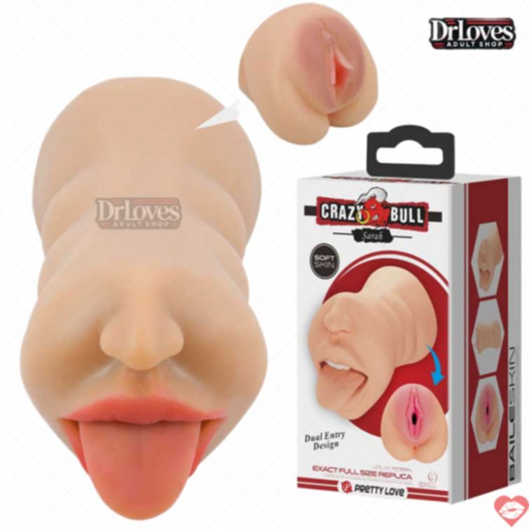 Âm đạo giả Crazy Bull Sarah 2 đầu mềm mại 