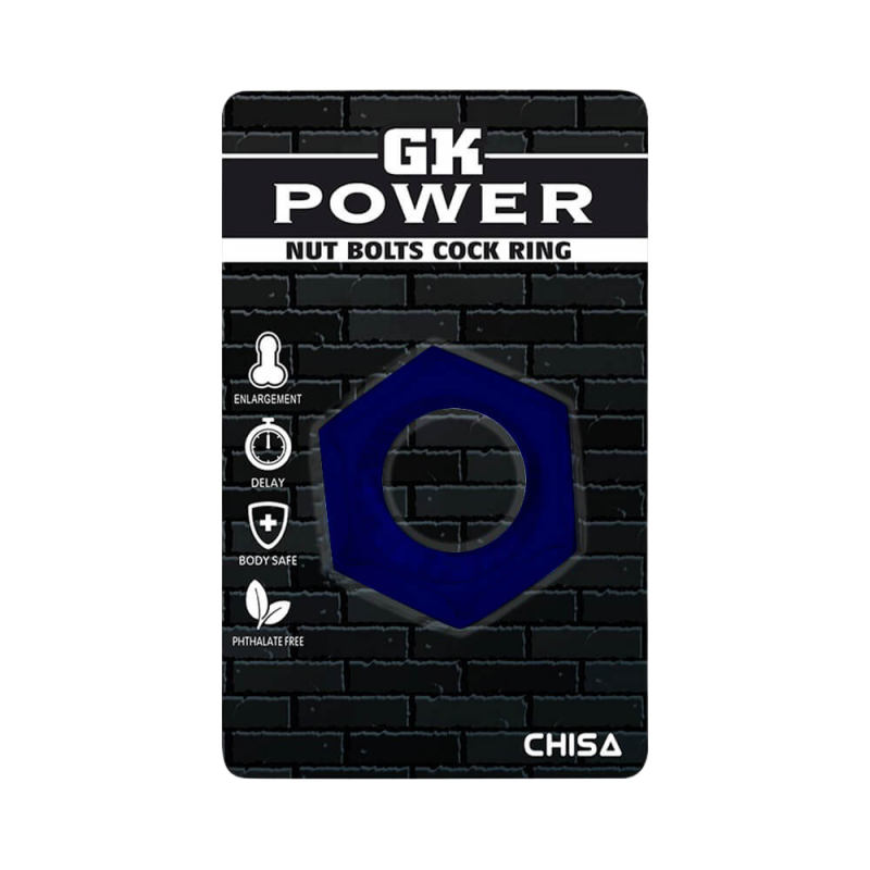  Sỉ Vòng đeo kéo dài thời gian Chisa Nut Bolts Cock Ring - Blue  tốt nhất 