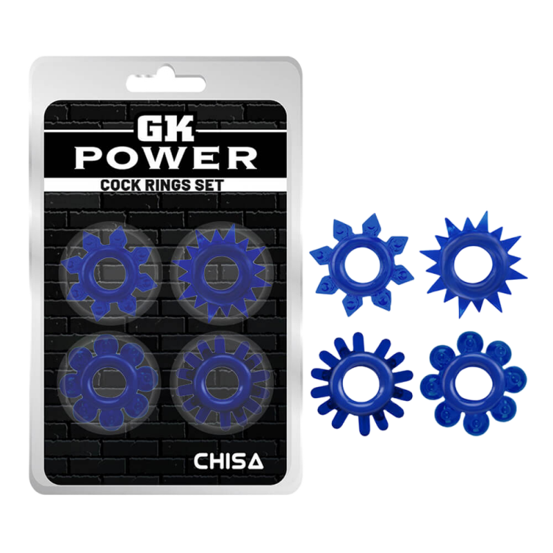 Kho sỉ Vòng đeo kéo dài thời gian Chisa Cock Rings Set - Blue  cao cấp 