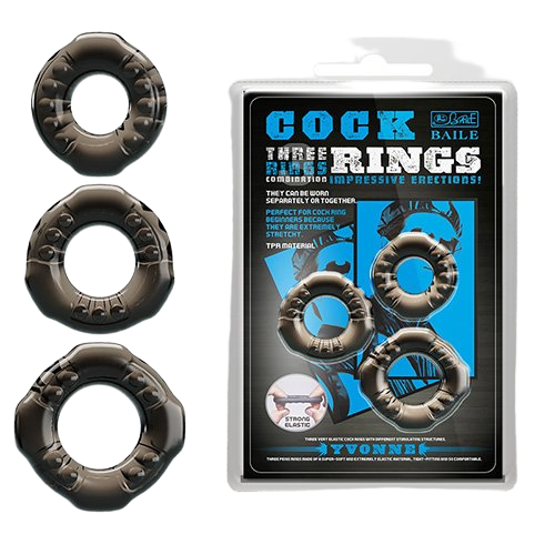  Kho sỉ Bộ 3 vòng đeo dương vật chống xuất tinh sớm Baile Cock Rings Yvonne  tốt nhất 