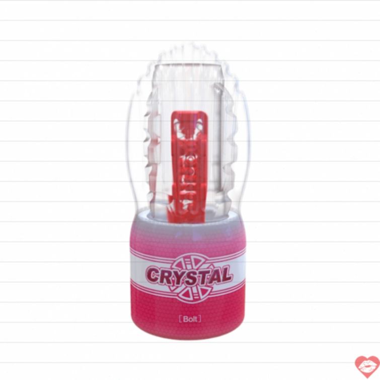 Âm đạo giả Crystal Bolt trong suốt cực kích thích 