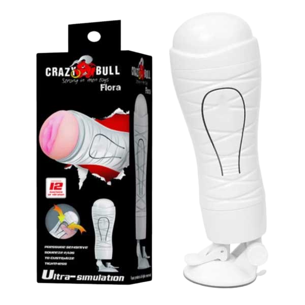  Shop bán Âm Đạo Giả Dính Tường Crazy Bull White Flora Rung 12 Chế Độ  cao cấp 