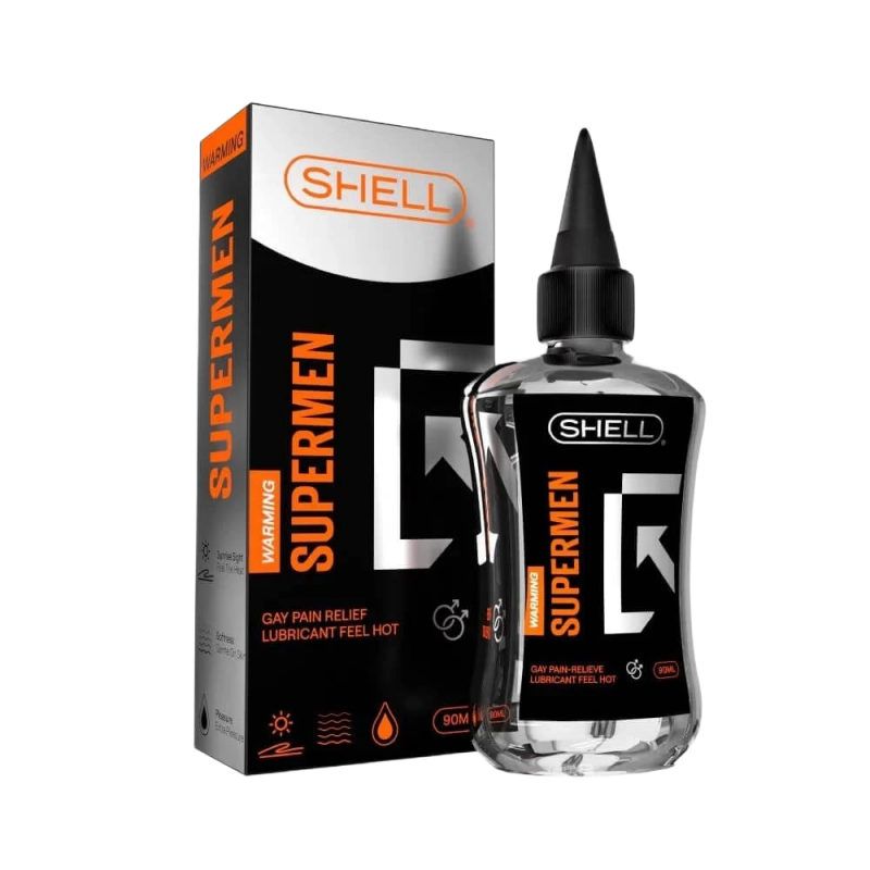  Sỉ Gel bôi trơn hậu môn ấm nóng Shell Supermen Warming - Chai 90ml  chính hãng 