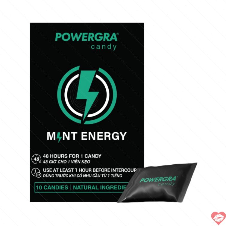 Kẹo Powergra Mint tăng sinh lực nam mạnh mẽ 