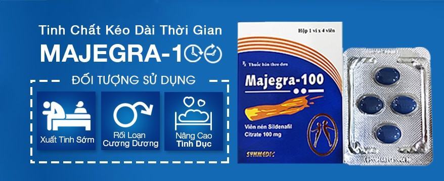 Thuốc cương dương Majegra 100mg kéo dài sung mãn 