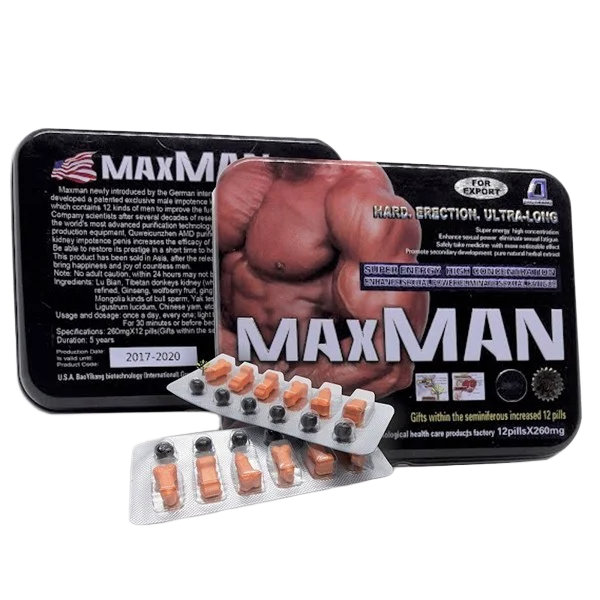 MaxMan USA 2600mg tăng sinh lý nam mạnh mẽ 