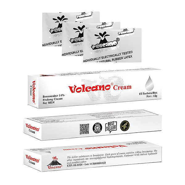  Bỏ sỉ Gel Volcano chống xuất tinh sớm dạng gói tiện lợi - 12 gói  giá sỉ 
