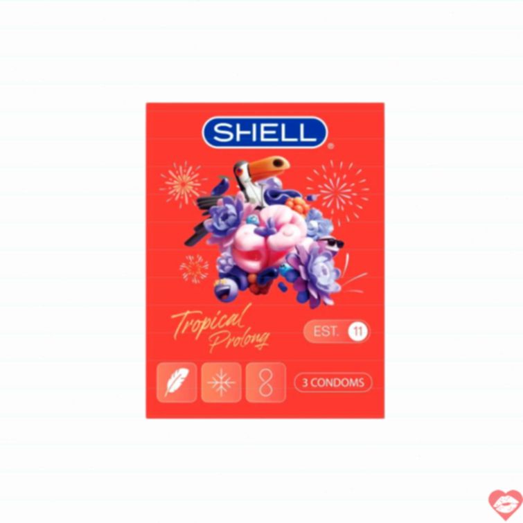 Bao cao su Shell Tropical kéo dài hương trái cây 
