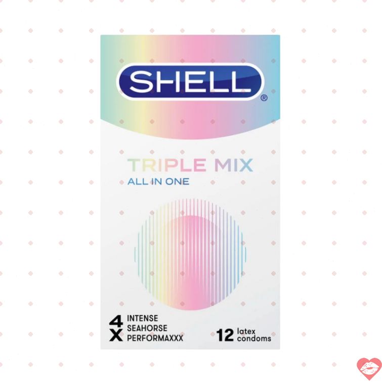 Bao cao su Shell Triple Mix gân gai mát lạnh 