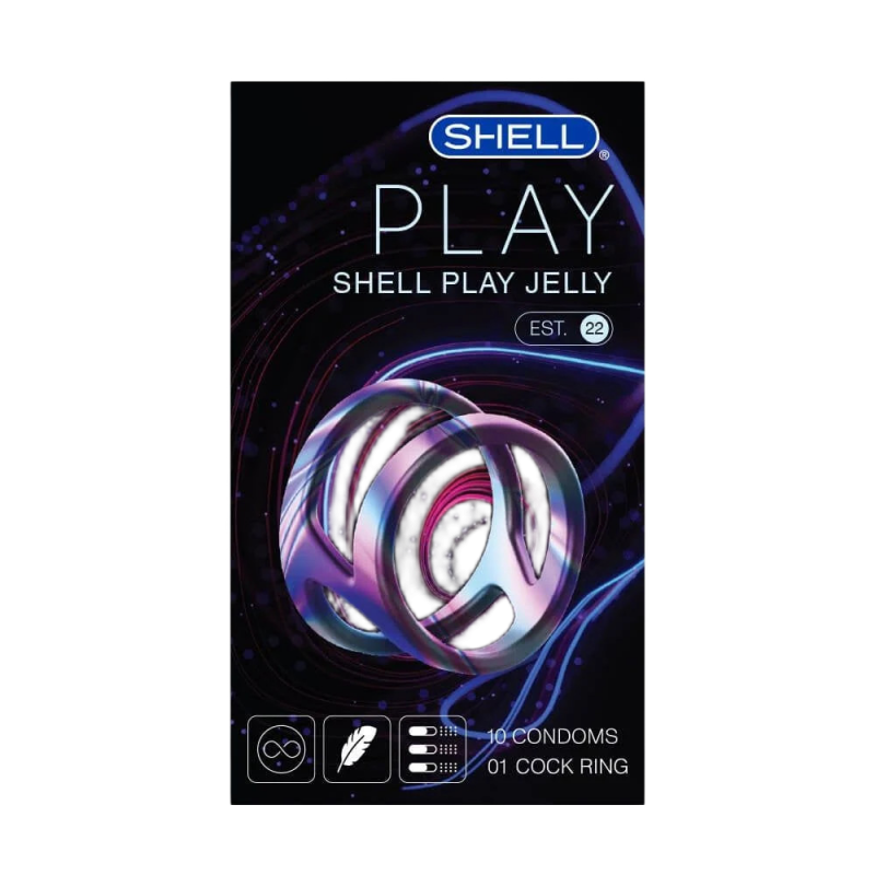  Nhập sỉ Bao cao su Shell Play Jelly 6 tính năng - Hộp 10 cái + 1 vòng đeo kéo dài thời giá rẻ 