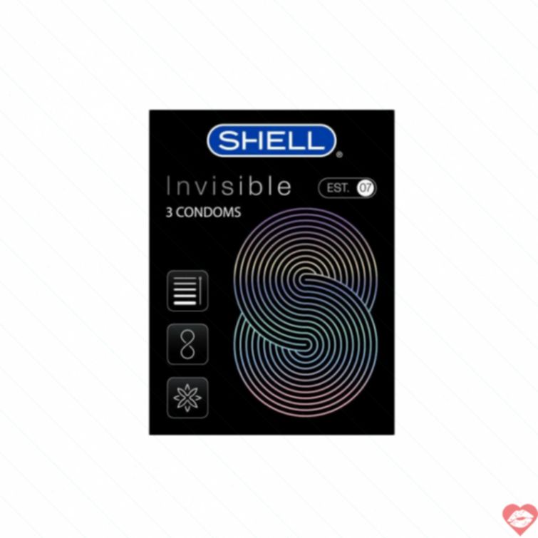 Bao cao su Shell Invisible siêu mỏng kéo dài 3 cái 