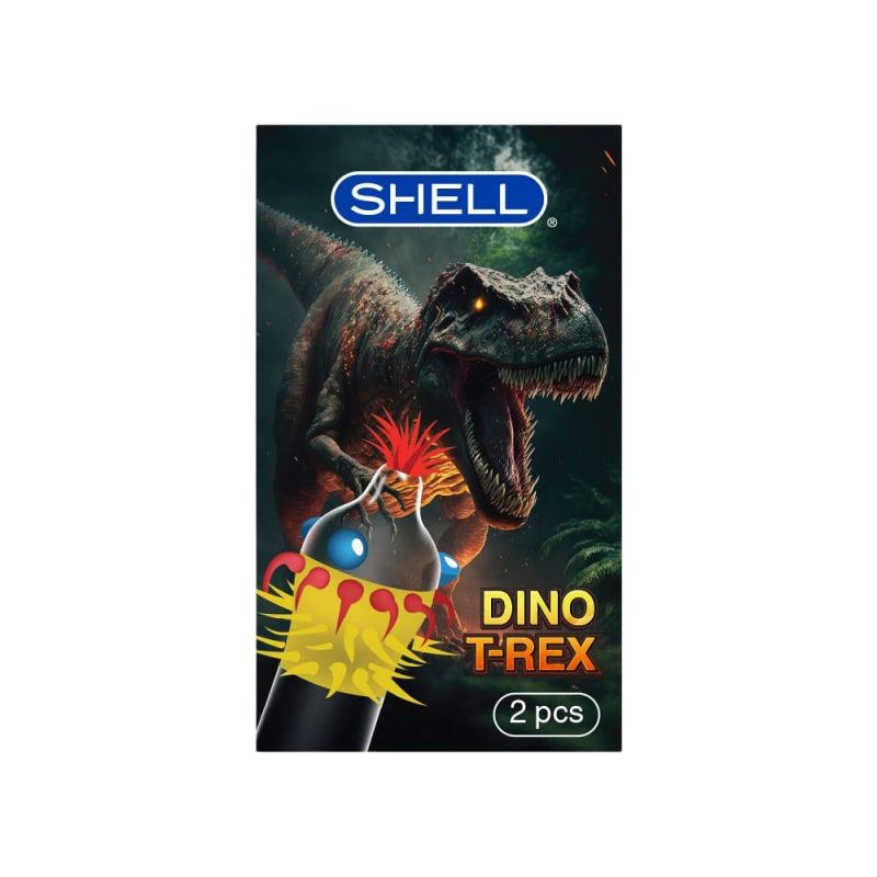 Cung cấp Bao cao su Shell Dino T-rex - Hộp 1 bao nhiều vòng gai bi nổi lớn + 1 bao Shell  loại tốt 