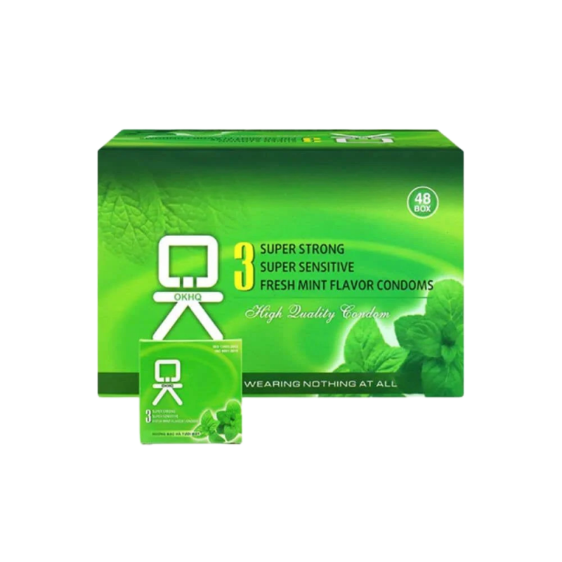  Bảng giá Bao cao su OKHQ hương bạc hà - Hộp 144 cái  hàng mới về 