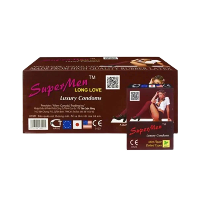  Bỏ sỉ Bao cao su Supermen Long Love - Kéo dài thời gian - Hộp 120 cái  loại tốt 