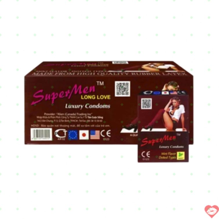 Bao cao su Supermen Long Love keo dai hop 120 