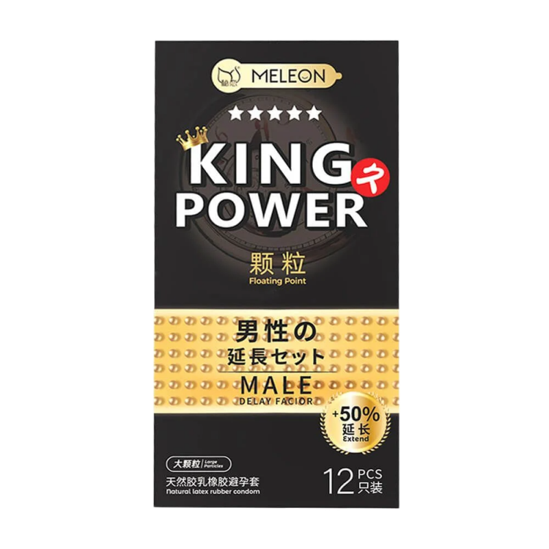  Kho sỉ Bao cao su Meleon King Power Floating Point - Kéo dài thời gian thêm 50% hạt nổi - Hộp 12  chính hãng 