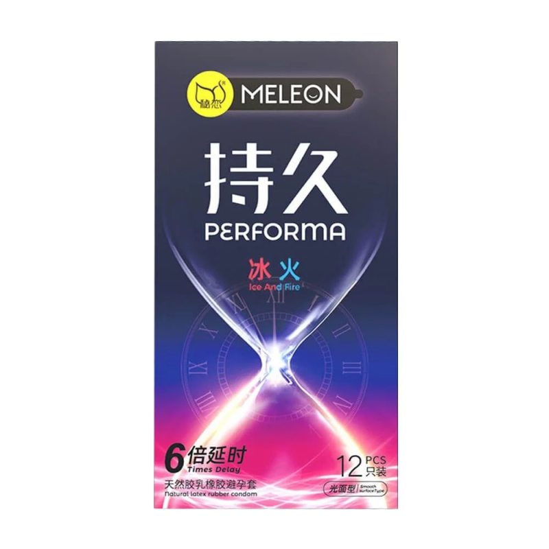  Nhập sỉ Bao cao su Meleon Performa Ice and Fire - Kéo dài thời gian gấp 6 lần lửa băng - Hộp  loại tốt 