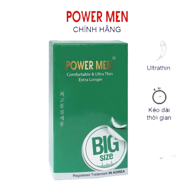  Kho sỉ Bao cao su POWER MEN size lớn 55mm Hộp 12 cái siêu mỏng kéo dài thời gian  giá tốt 