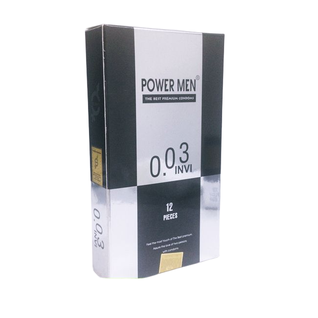 Cung cấp Bao cao su cao cấp siêu mỏng Power Men 0.03 Invi  hàng mới về 