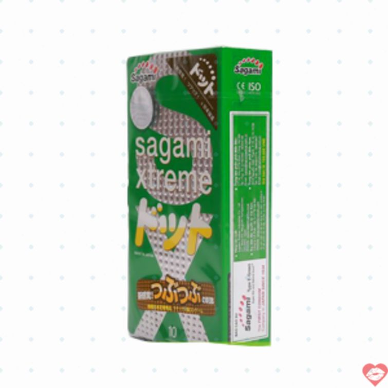 Bao cao su Sagami Xtreme Green gai tăng kích thích 