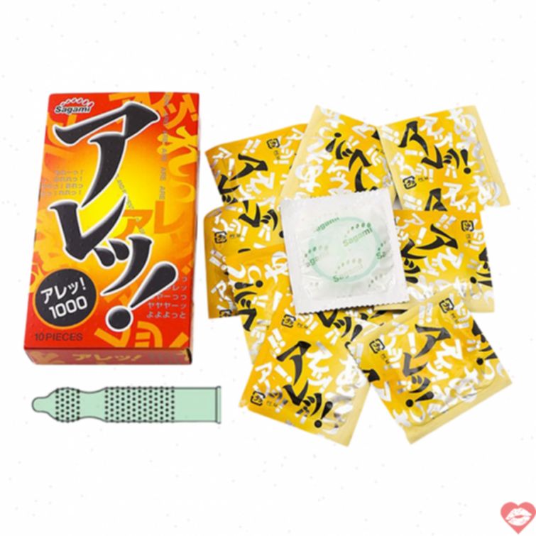 Bao cao su Sagami gai nổi siêu mỏng hộp 10 