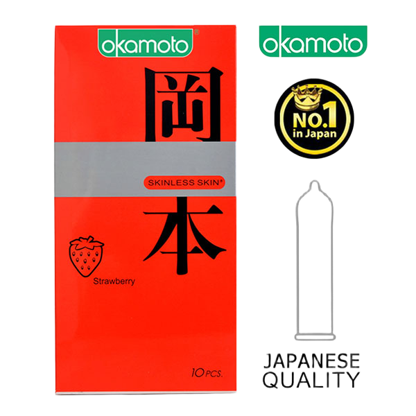  Kho sỉ Bao cao su hương dâu Okamoto Strawberry - hộp 10c giá rẻ 