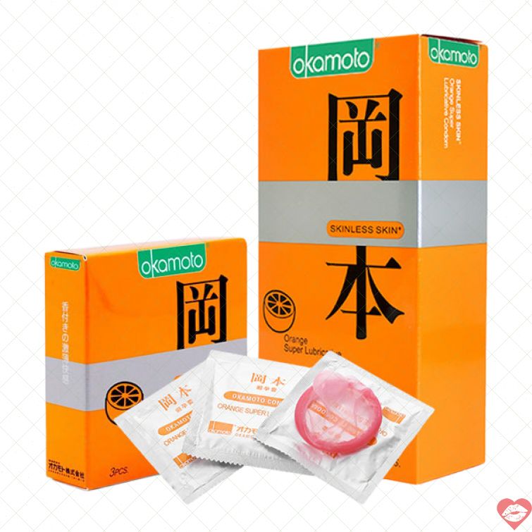 Okamoto Orange hương cam tươi hộp 10 siêu mỏng 