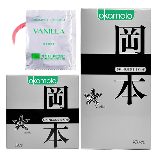  Review Bao cao su hương vani Okamoto Skinless Skin Vanila hộp 10c  loại tốt 