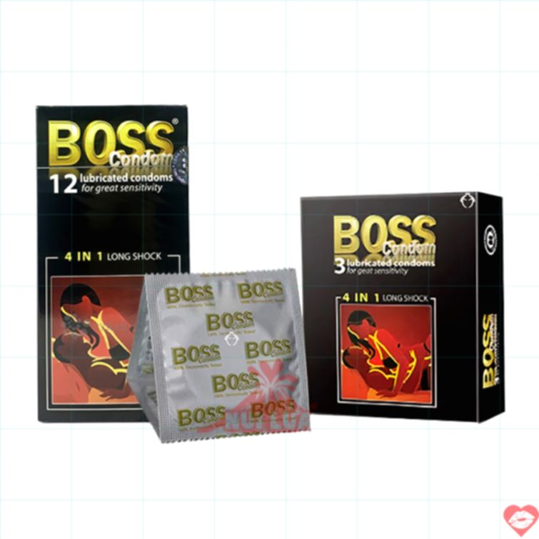 Bao cao su Boss 4in1 kéo dài gân gai mạnh 
