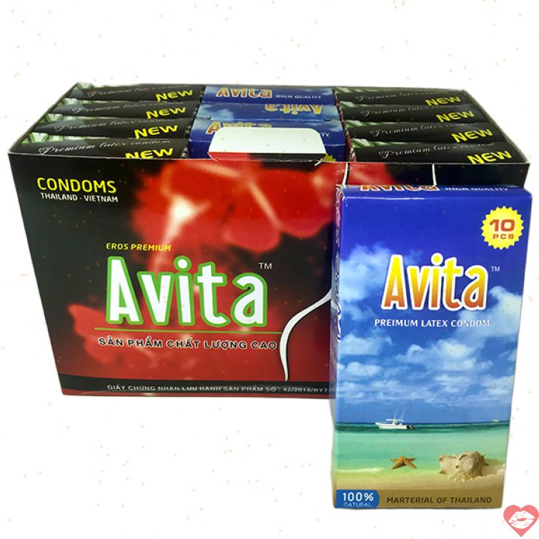 Bao cao su Avita mỏng trơn hộp lớn tiết kiệm 
