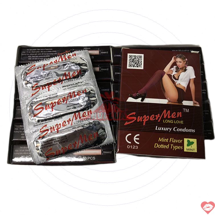 Bao cao su gai Super Men hương bạc hà tăng hưng phấn 