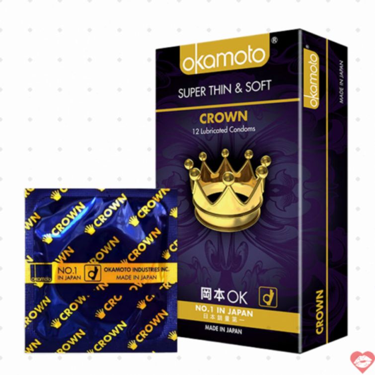 Bao cao su Okamoto Crown hộp 10 siêu mỏng ôm sát 