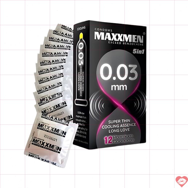Bao cao su Maxxmen 0.03mm siêu mỏng kéo dài 