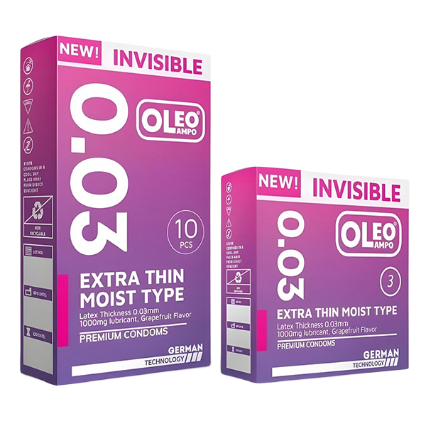  Bỏ sỉ Bao cao su siêu mỏng Oleo Lampo 0.03 Invisible  tốt nhất 