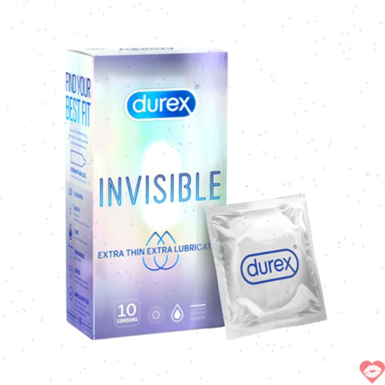 Bao cao su Durex Invisible siêu mỏng nhiều gel 