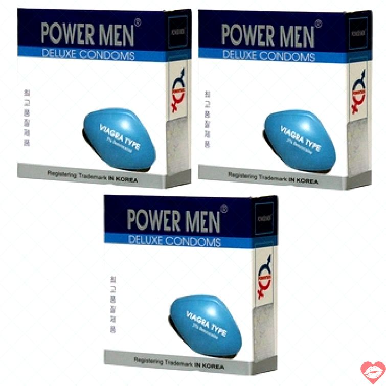 Bao cao su Powermen Viagra hộp 3 tăng cảm giác 