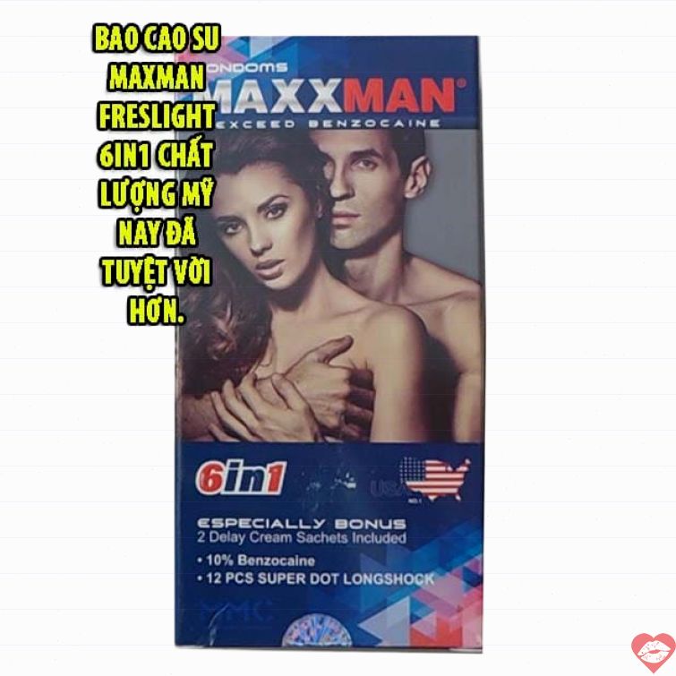 Bao cao su Maxman 6in1 tăng khoái cảm vượt trội 