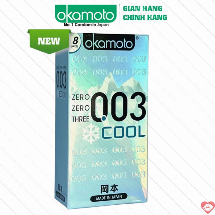 Bao cao su Okamoto 0.03 Cool mát lạnh Nhật 