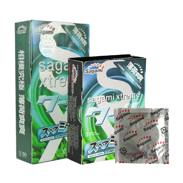  So sánh Bao Cao Su Sagami Xtreme Spearmint  hàng mới về 