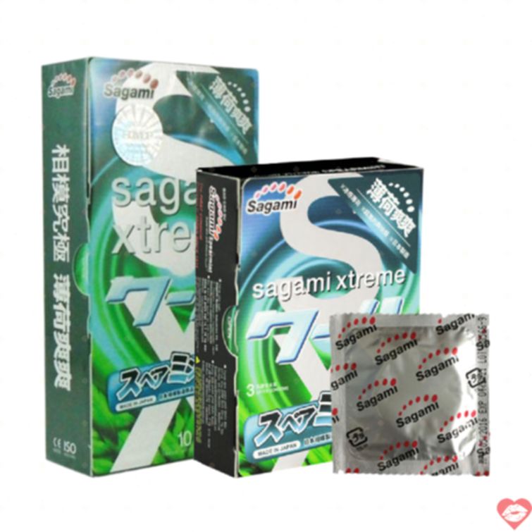 Bao cao su Sagami Xtreme Spearmint siêu mỏng mát 