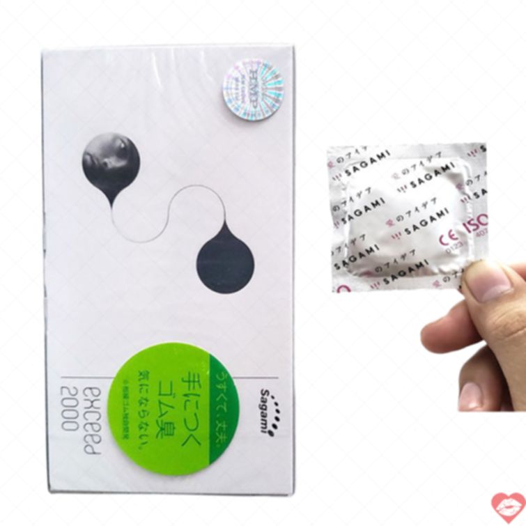 Bao cao su Sagami siêu mỏng chân thật 12 chiếc 