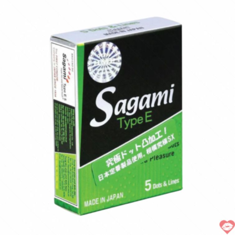 Bao cao su Sagami gân nổi tăng khoái cảm hộp 5 