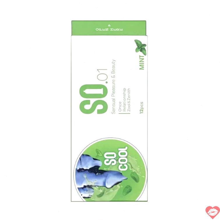 Bao cao su SO Cool bạc hà mỏng mát hộp 12 