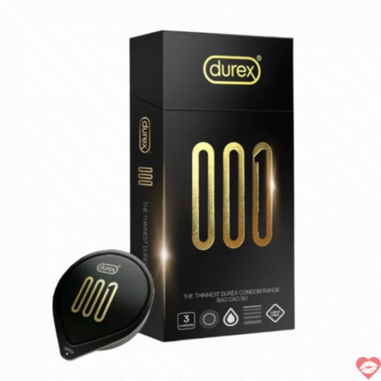 Bao cao su Durex 001 siêu mỏng cao cấp 