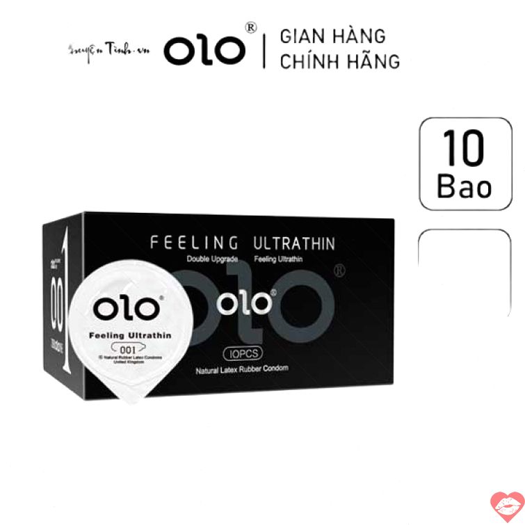Bao cao su Olo đen siêu mỏng cảm giác thật kích thích 