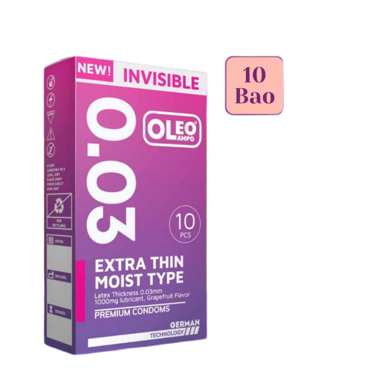  Thông tin Bao cao su Oleo Lampo Invisible Extra Thin  hàng mới về 