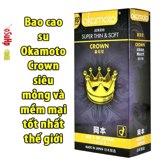  Phân phối Bao cao su Okamoto Crown siêu mỏng và mềm mại tốt nhất thế giới  hàng xách tay 