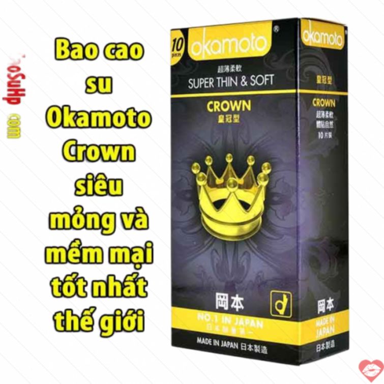 Bao cao su Okamoto Crown siêu mỏng mềm mại cao cấp 