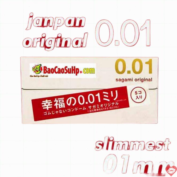 Bao cao su Sagami 001 siêu mỏng chân thật 